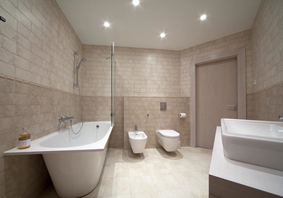 New tile flooring in a Jacksonville bathroom