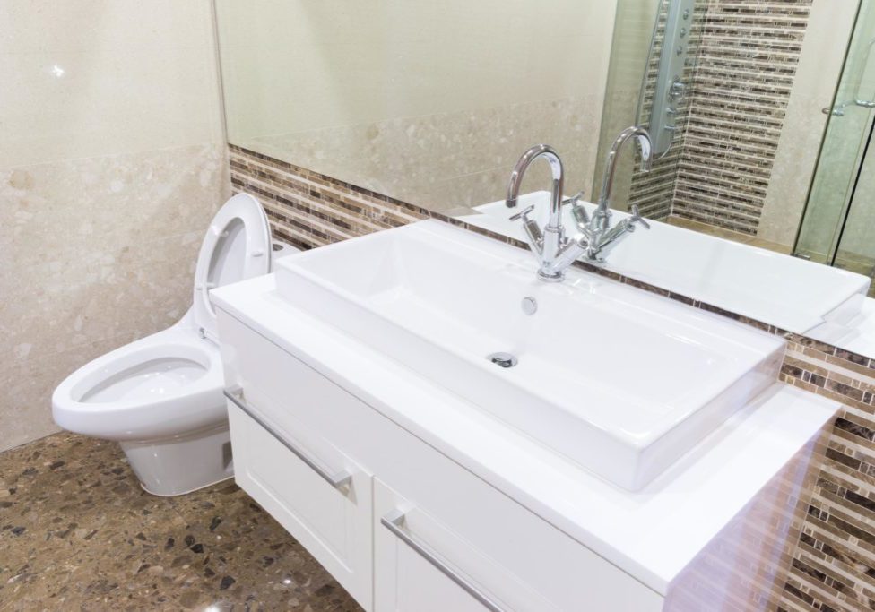 New bathroom vanity and cabinetry installation